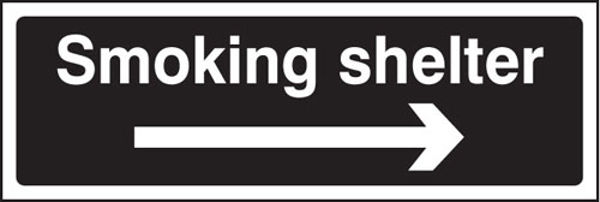 Picture of Smoking shelter right arrow (white-black)