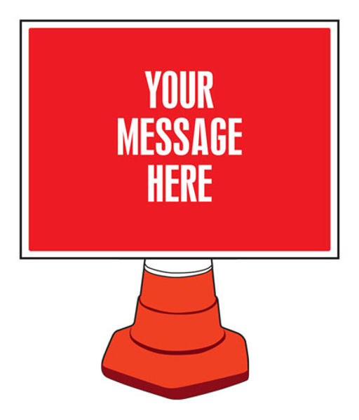 Picture of Create Your Own Reflective Cone Sign 600x450mm