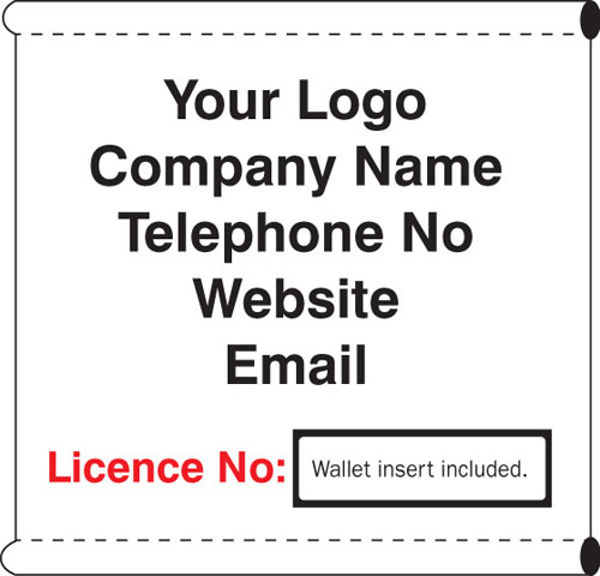 Picture of Scaffold Company Banner with wallet for license no insert (c-w loops)