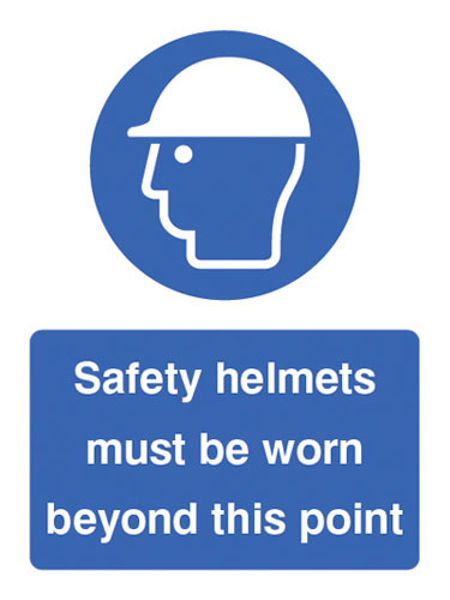 Picture of Safety helmets must be worn beyond this point
