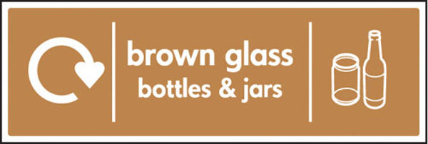 Picture of WRAP Recycling Sign - Brown glass bottles & jars