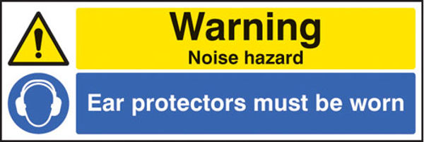 Picture of Warning noise hazard ear protection must be worn