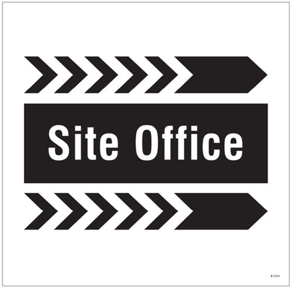 Picture of Site office, arrow right site saver sign 400x400mm