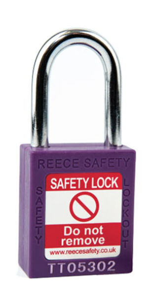 Picture of Safety Lockout Padlock, Keyed Different, Purple