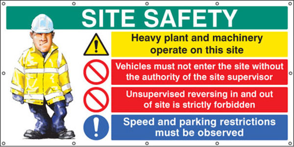 Picture of Site Safety banner  (as 6415) c-w eyelets