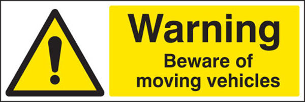 Picture of Warning beware of moving vehicles