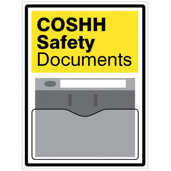 Picture of COSHH Safety Document Holder on 10mm Foam PVC 450x600mm
