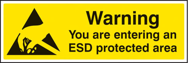 Picture of Warning you are entering an ESD protected area