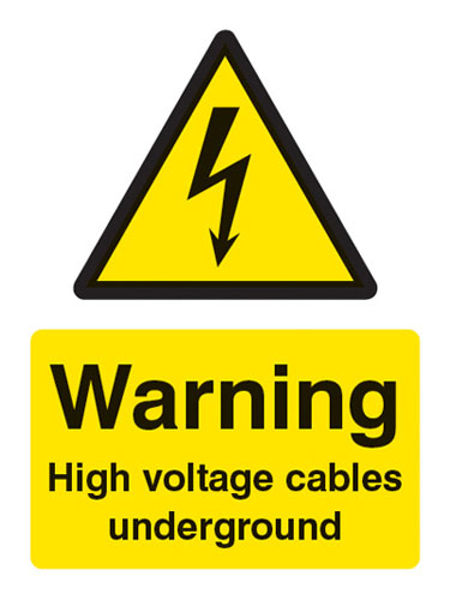 Picture of Warning high voltage cables underground