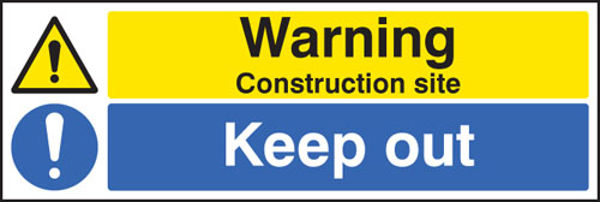 Picture of Warning construction site keep out  