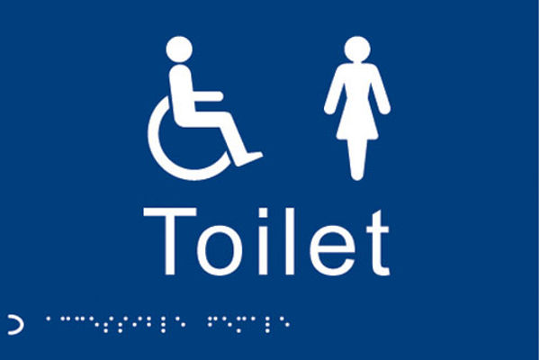 Picture of Braille - Toilet ladies-disabled