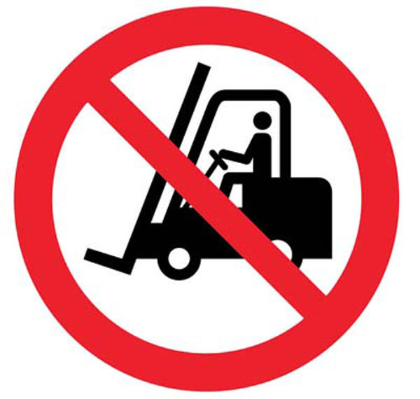Picture of No forklifts symbol floor graphic 400mm dia