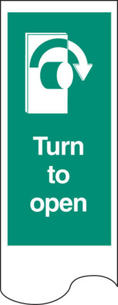 Picture of Door plate (white aluminium) - turn to open right