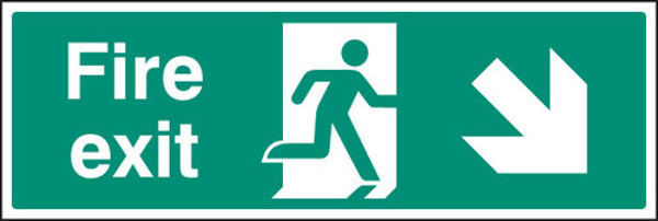 Picture of Fire exit arrow down right