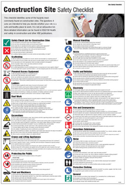 Picture of Construction site safety checklist poster