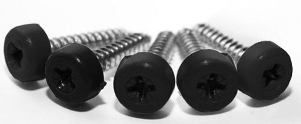 Picture of Poly top screws black (pack 12)