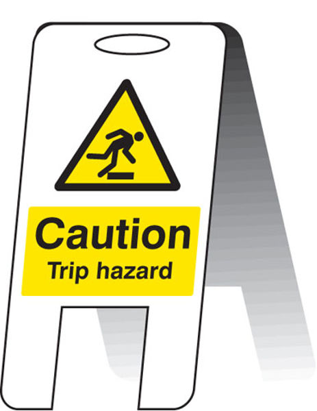 Picture of Caution trip hazard (self standing folding sign)