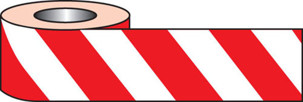 Picture of Red & white non-adhesive barrier tape 70mmx500m