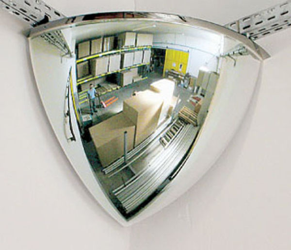 Picture of Quarter Dome Mirror (410dia 90deg)  to view 2 directions