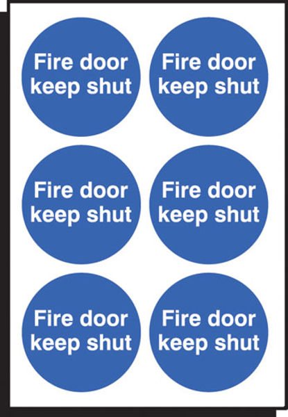 Picture of Fire door keep shut 65mm dia - sheet of 6