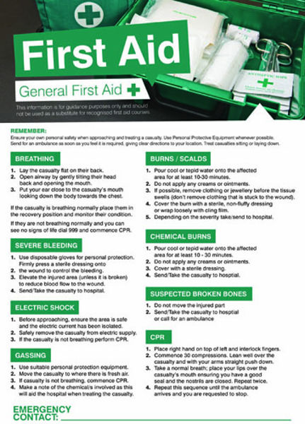 Picture of First aid workplace 420x594mm poster