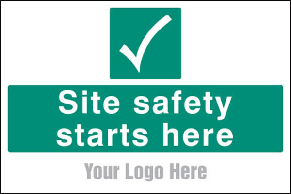 Picture of Site safety starts here, site saver sign 600x400mm