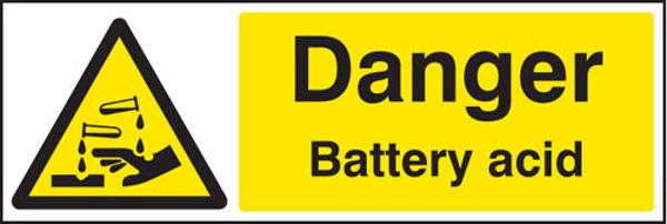 Picture of Danger battery acid