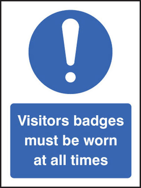 Picture of Visitor badges must be worn at all times