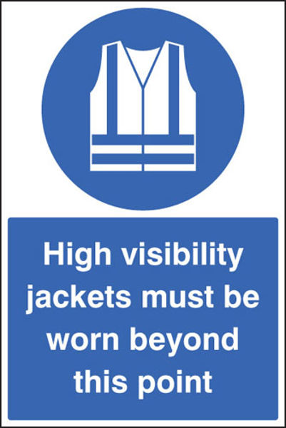 Picture of High vis jackets must be worn floor graphic 400x600mm
