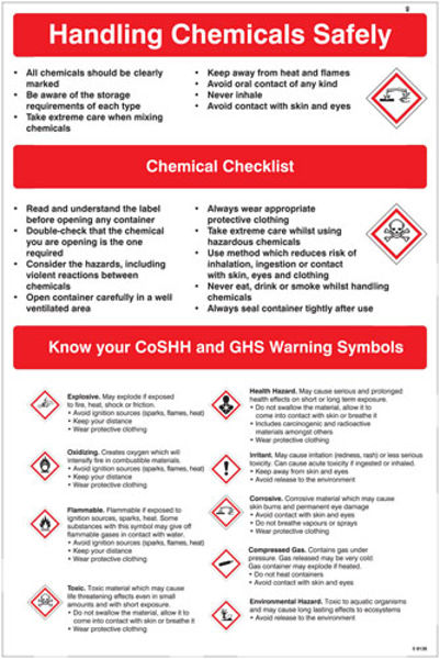 Picture of Handling chemicals safely poster