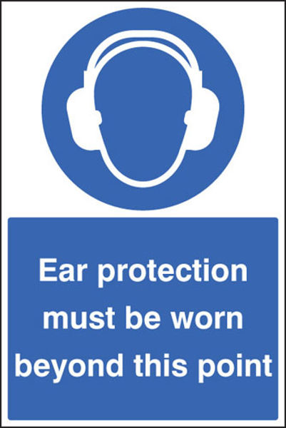 Picture of Ear protection must be worn floor graphic 400x600mm