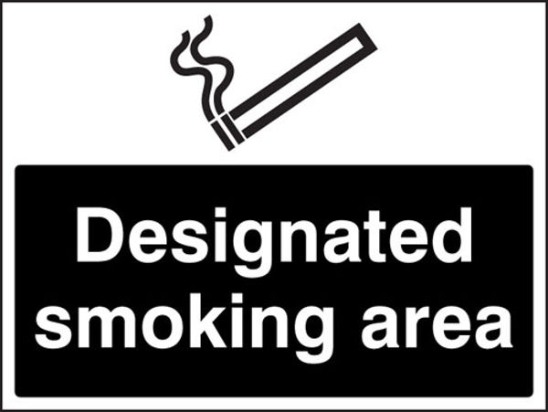 Picture of Designated smoking area (white-black)
