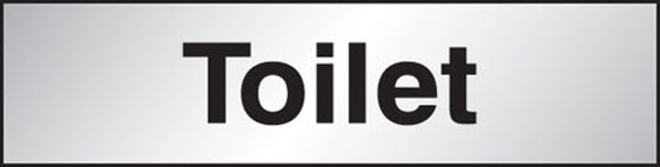 Picture of Toilet 140x35mm Engraved aluminium effect pvc
