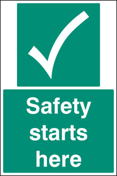 Picture of Safety starts here floor graphic 400x600mm