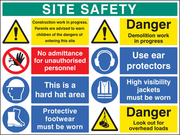 Picture of Site safety board 900x1200mm 5mm pvc