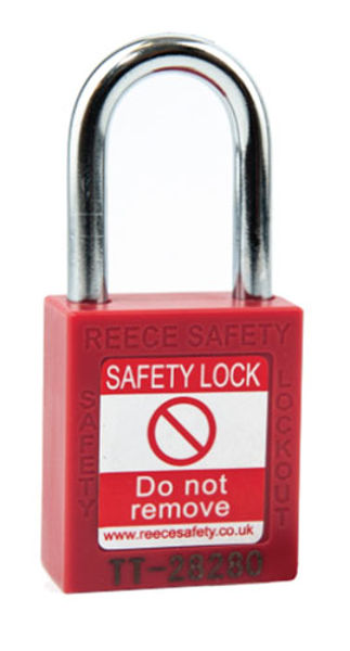 Picture of Safety Lockout Padlock, Keyed Different, Red