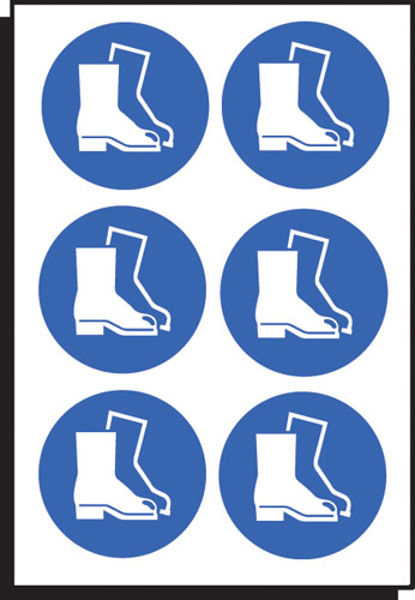 Picture of Safety boots symbol 50mm dia - sheet of 6