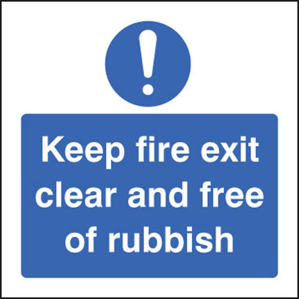 Picture of Keep fire exit clear and free of rubbish