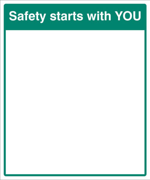 Picture of Mirror Message - Safety starts with you 405x485mm