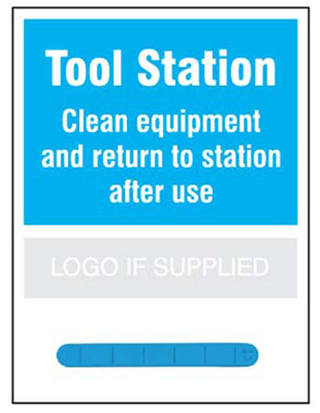 Picture of Tool Station Shadow Board with 360mm magnetic aluminium rail, 450x600mm 10m