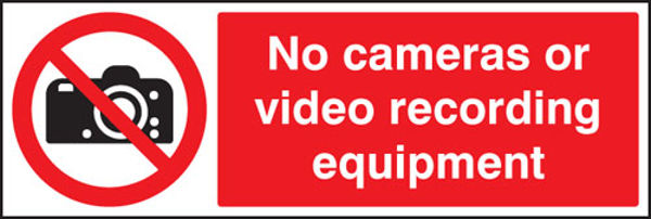 Picture of No cameras or video recording equipment
