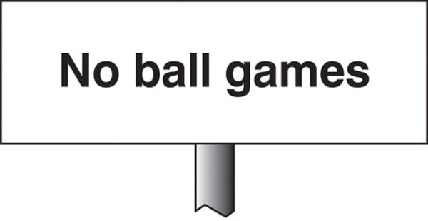 Picture of No ball games verge sign 450x150mm (post 800mm)