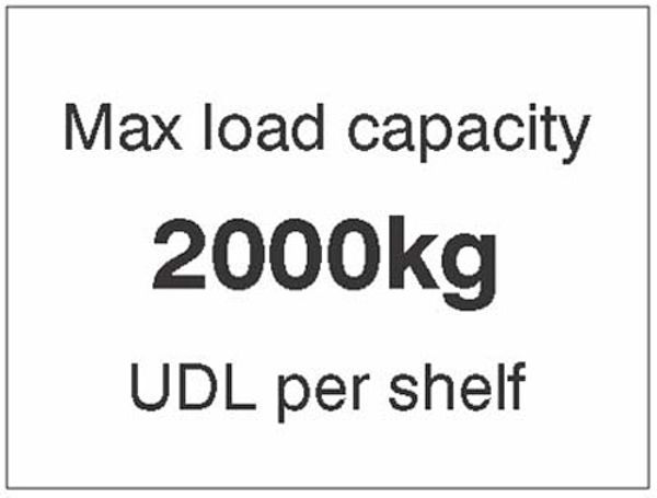 Picture of Max load capacity 2000kg UDL per shelf, 100x75mm magnetic PVC