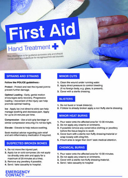 Picture of First aid hands 420x594mm poster