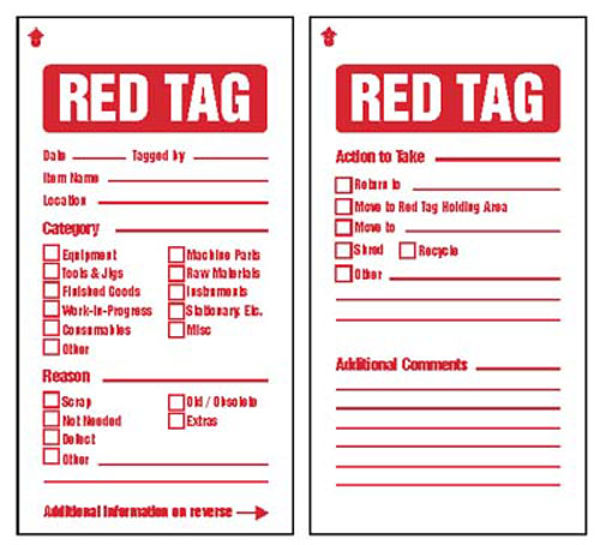 Picture of 6S Red Tags 80x150mm c-w cable ties (pack of 10)