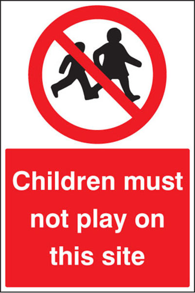 Picture of Children must not play on this site