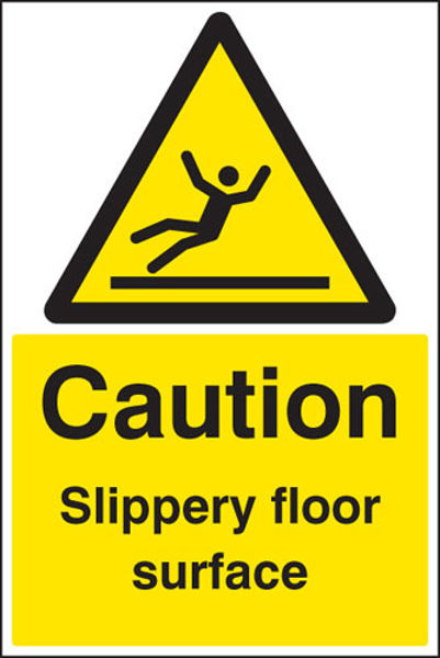 Picture of Caution slippery surface floor graphic 400x600mm