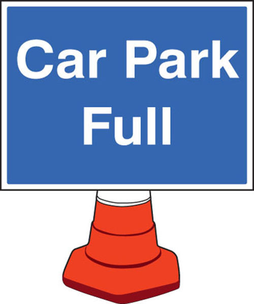 Picture of Car park full cone sign 600x450mm