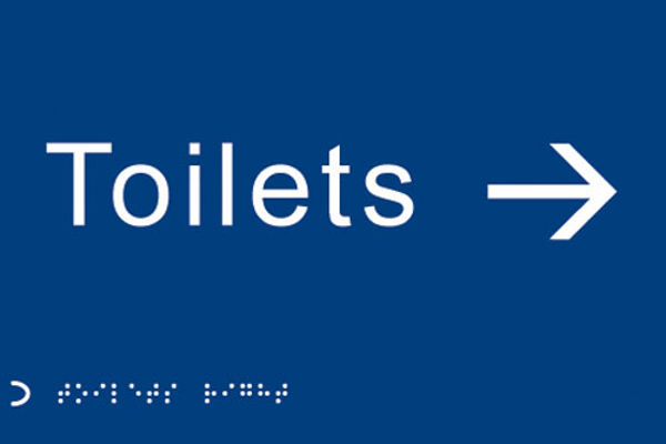 Picture of Braille - Toilets --->