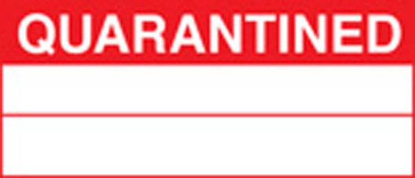 Picture of 100 S-A labels 50x20 quarantined